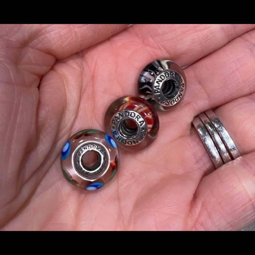 Pandora Multicolor Glass Charm Set